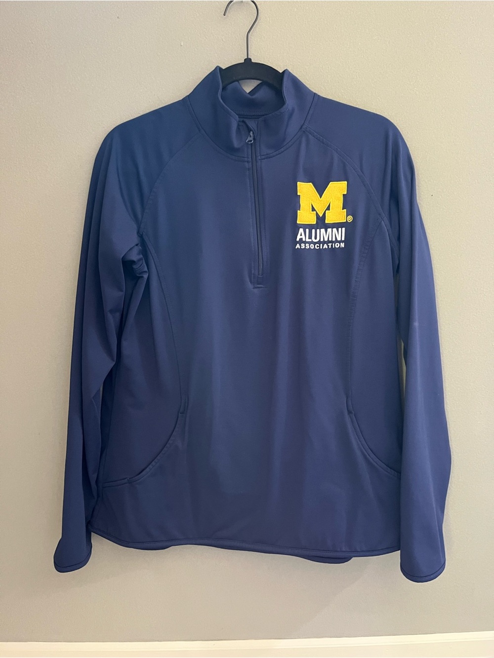 Sport-Tek University of Michigan UofM Alumni Navy Ladie's Quarter-Zip Pullover